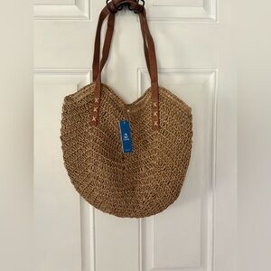Cupshe Brown Woven Tote Bag